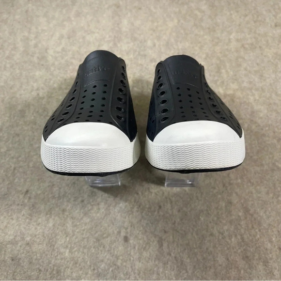 Native Jefferson Black White Slip On Comfort Water Shoes Unisex Mens 5 Womens 7 - Picture 3 of 13